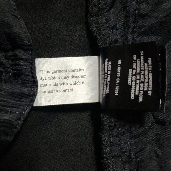 Anthropologie The Essential Slim Womens Velour Velvet Pants Black Stretch Size 2 - Picture 9 of 12